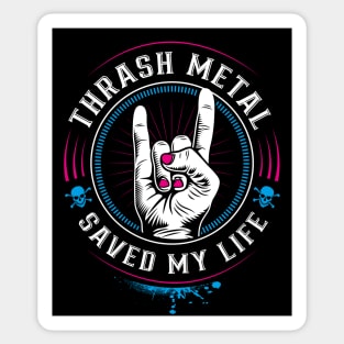 Thrash Metal - Headbanger Devil Horns Metalheads Sticker